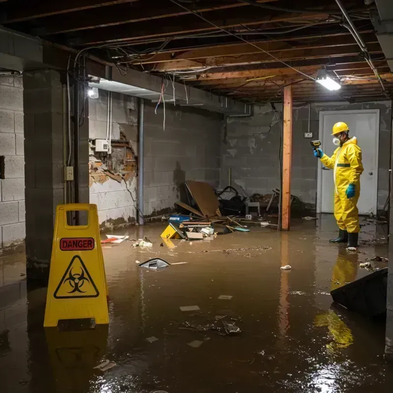 Flooded Basement Electrical Hazard in Alpine, TX Property